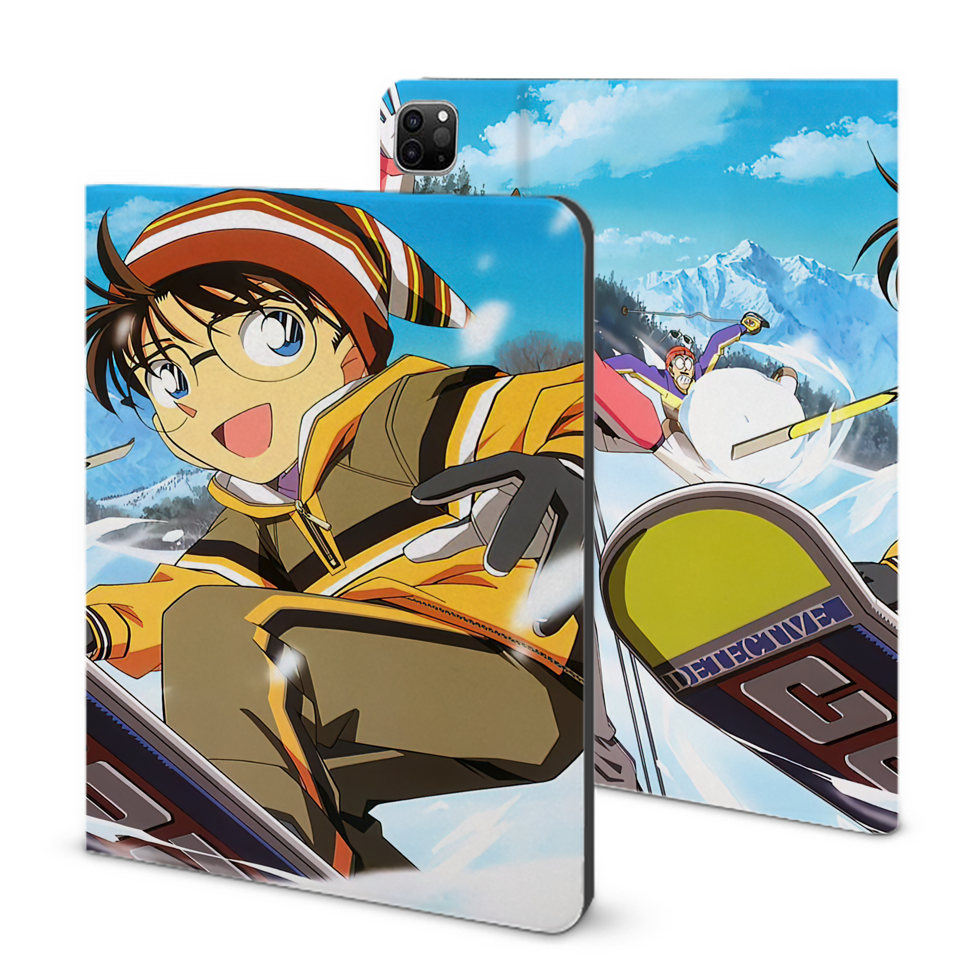 （画像用） 名探偵コナン Detective Conan IPad ケース ブック型 PUレザー TPU 耐衝撃 軽量 薄型 ペン収納なし 全面保護 IPad 各モデル対応